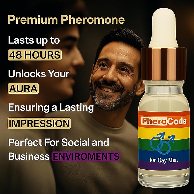 Gay Pheromone Cologne for Men Original 0.17 fl oz - 48-Hour Long Lasting Body Oil Crafted for Gay Men - Men's Cologne Perfume Pheromone Oil with Natural Orange Blossom and Sandalwood