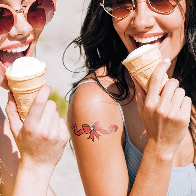 LaDot Temporary Tattoo Liner Pen – Fine Tip Waterproof Body Art Marker for Drawing Custom Skin Designs – Ideal for Temporary Tattoos, Festivals, Parties & More (Red)