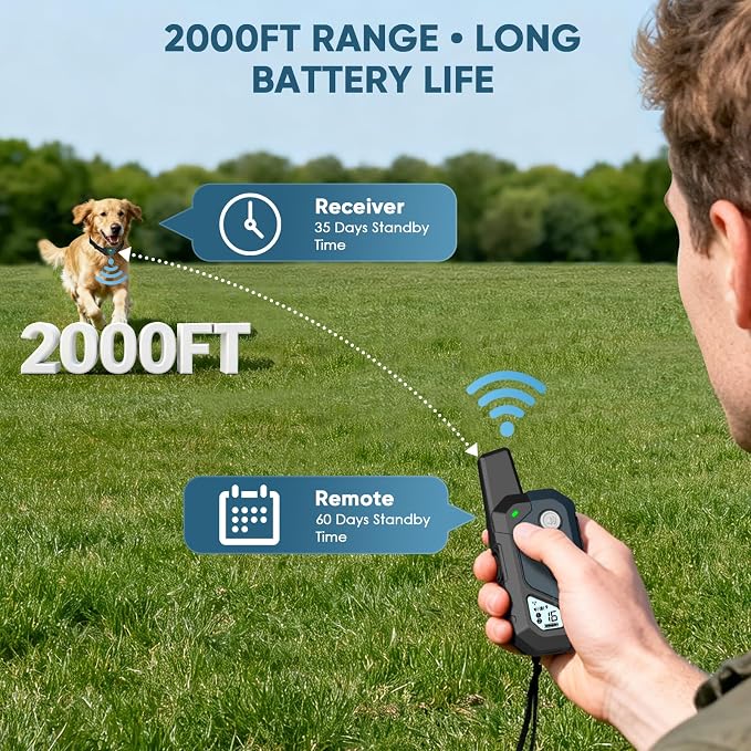 Shock Collar for Dogs, Dog Training Collar with Remote,3 Training Modes