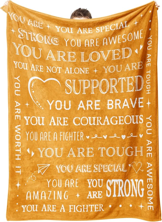 Gifts for Women or Men, Gifts for Him Her, Get Well Blanket | Inspirational Gifts for Women, Thinking of You Gift for Mom Grandma Sister Nurse, Feel Better After Surgery Gifts 60'' x 50''