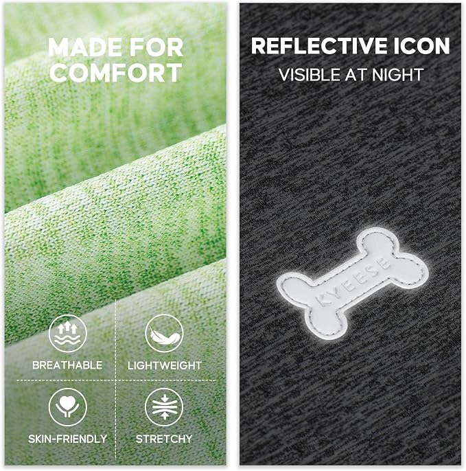 KYEESE 2Pack Dog Shirt for Small Dogs Sun Protection Tank Top for Summer | Reflective for Safety, Lightweight & Breathable, Shedding Control, Skin-Friendly for Sensitive Dogs, Easy On/Off, Quick Dry