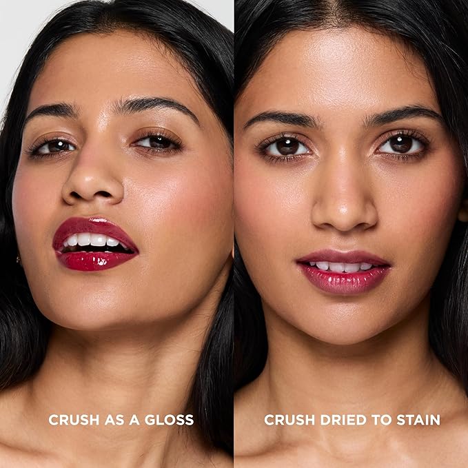 HALEYS Re-dew Lip Gloss to Stain - Hydrating Kiss-Proof Formula with Vegan Squalane & Vitamin E - Lightweight Transfer-Proof Hybrid for Soft Color, Cushiony Moisture & All-Day Wear (Crush)