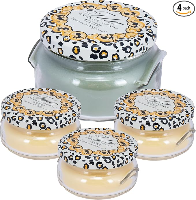 Elanze Designs Tyler Candle Hippie Chick 11 Ounce and Pineapple Crush 3.4 Ounce Aromatherapy Scented Candles; Set of 4