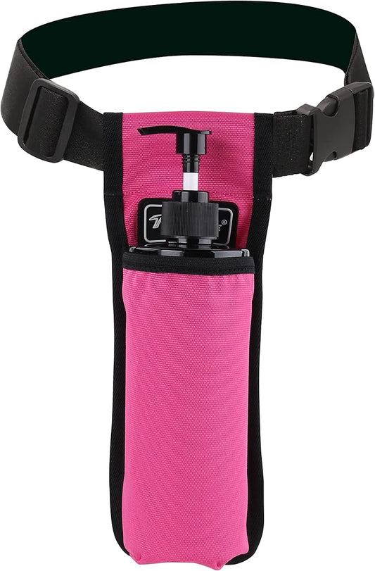 Massage Oil Holster Bottle Bag - Lotion Holster for Massage Therapists (1kd9D-Rose Red)
