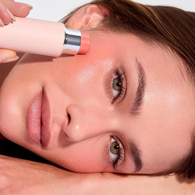 EarthsCure Cream Blush Stick (Malibu Sunrise - Peach Coral) - Multi-Use Cheek, Lip & Eye Tint - Buildable Hydrating Formula, Natural Dewy Finish - 1 Piece