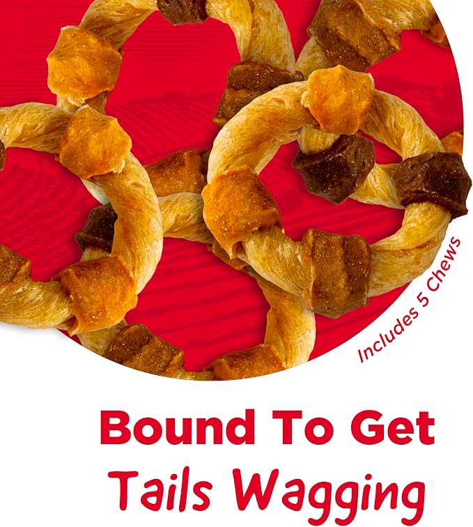 Country Kitchen Rawhide Free Kabob Rings Dog Chews, Made with Real Chicken, Beef, Pork, and Duck, 5 Count (Pack of 2)