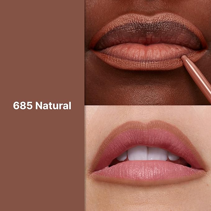 Revlon Colorstay Lip Liner Makeup with Built-in-Sharpener, Longwear Rich Colors, Stocking Stuffer for Women, 685 Natural, 0.01 oz