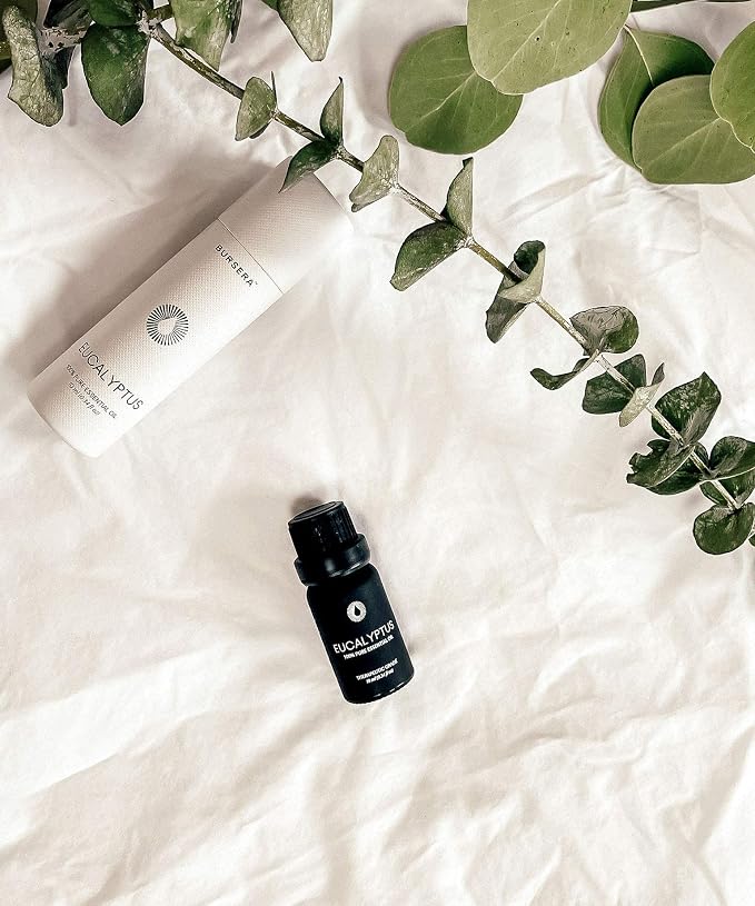 Bursera Eucalyptus Essential Oil, Tree Planted with Every Order, 100% Pure Eucalyptus Oil, 10ml Undiluted High Grade Natural Eucalyptus Oils for Diffuser, Shower, Skin and Aromatherapy