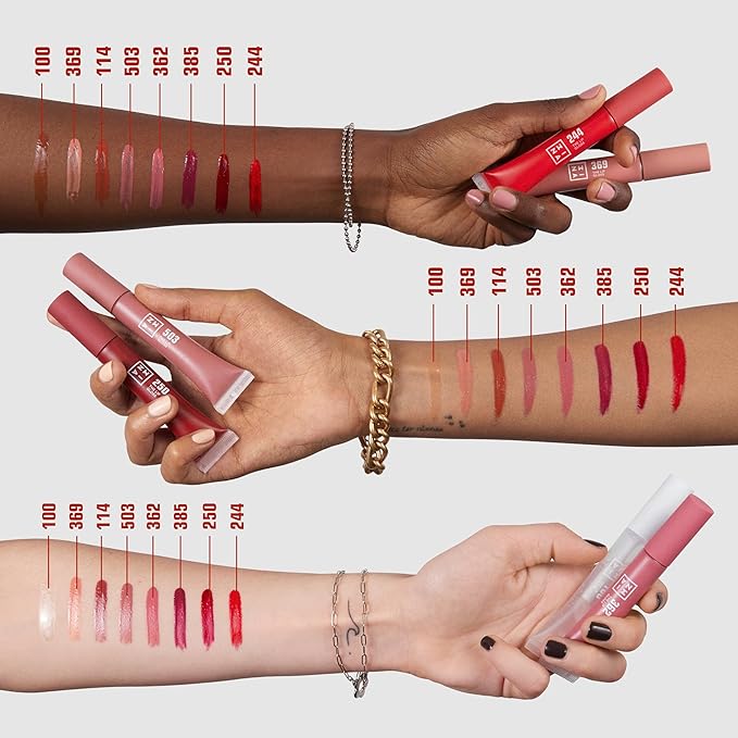 3INA MAKEUP - Vegan - Cruelty Free -The Lip Gloss 244 - Leuchtend Rote Lip Gloss - Spiegel-Effekt - Glänzender Look - Cremige Textur - Hochpigmentiert - Lip Gloss mit Aufträger