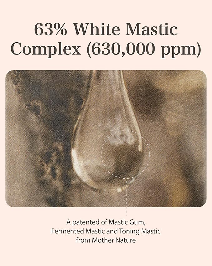 Mastina Mastic Ampoule - Facial Serum for Glass&Radiant Skin. White Mastic Complex 63% + Tranexamic Acid 2% + Niacinamide 5% Acid, Korean Skin Care (Dropper, 0.5fl oz)