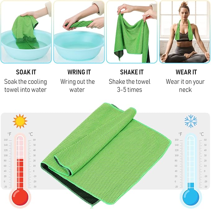 BBTO 80 Pcs 32 x 12 Inch Microfiber Cooling Towels, Ice Cold Towel for Neck and Face Breathable Chilly for Yoga, Sport, Gym, Workout, Camping and More Activities(Multicolor)