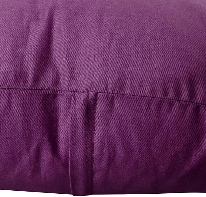 4-Pack 100% Cotton Comfortable Solid Decorative Throw Pillow Case,Thmyo Square Cushion Cover Pillowcase Sublimation Blank Pillow Covers DIY Throw Pillowcase(18x18 inch/ 45x45cm,Dark Reddish Purple)