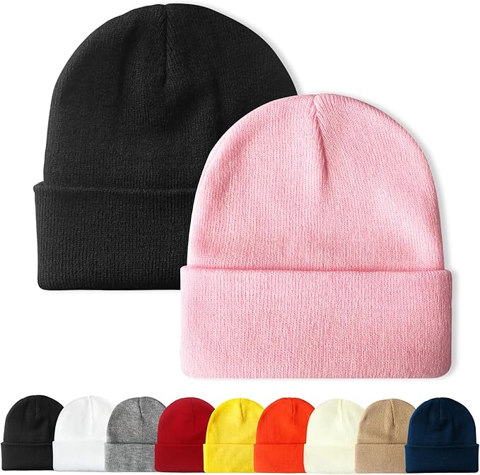 PFFY Unisex Beanie Hats for Men Women Knit Winter Beanies
