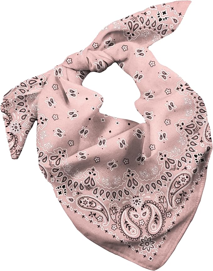 Gift Packaging Bandana for Men Women - 100% Cotton, Paisley, 22x22 In, 1 Pack - Large Bandanna Handkerchief Cowboy Hanky