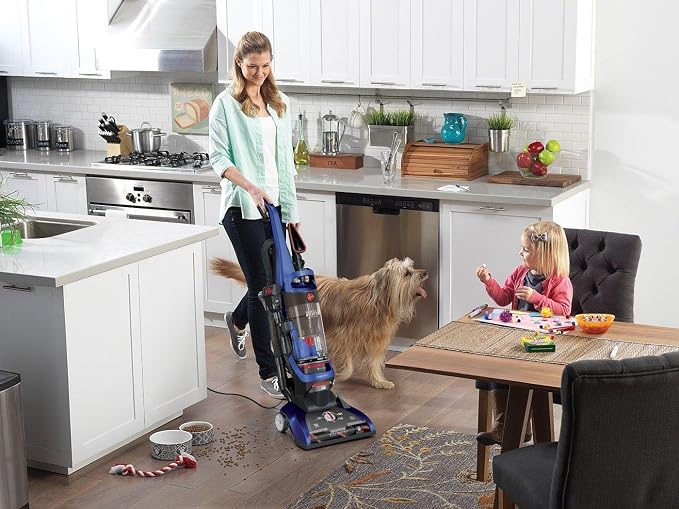 Hoover WindTunnel 2 Whole House Rewind Bagless Vacuum Cleaner | Corded Upright Vac, HEPA Media Filtration, Blocks Allergens and Absorbs Odors, Corded Vacuum Cleaners for Home Use