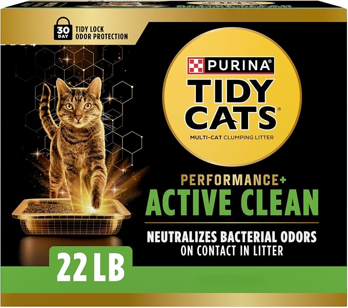 Purina Tidy Cats Performance Plus Cat Litter, Active Clean, 22 lb Box