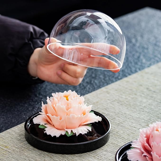Passive Diffuser Ceramic Flower Aromatherapy – Exquisite Handcrafted Ceramic Decorative Essential Oil Diffuser for Office Desk, Home, and Yoga, with Robust Gift Box Packaging (Yellow Peony)
