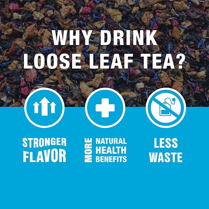 Tiesta Tea - Raspberry Razzle Tea, Loose Leaf, Raspberry Hibiscus Herbal Tea, Premium Caffeine-Free Tea Blend, Make Hot or Iced & Up to 50 Cups, 4 oz Refillable Tin