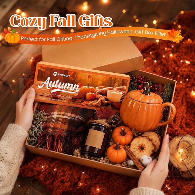 Fragrance Oil Autumn Set,Fall Essential Oils, Pumpkin Spice,Cinnamon & Apple,Fireplace, Autumn Wreath, Warm Flannel, Fall Scents for Diffuser, Candles Making Scent