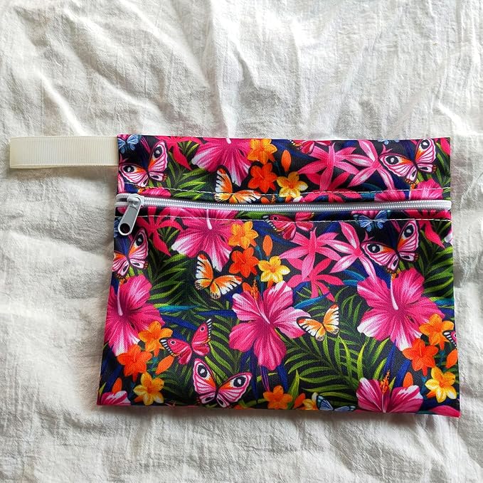 6+1Set Reusable Reusable Menstrual Pads Organic Bamboo Panty Liner Sets, Including 6pcs Daily Use Panty Liner + 1 pcs Mini Wet Bag