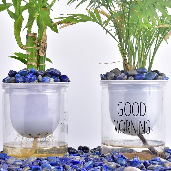 Polished Lapis Lazuli Crystal Chips Set, 0.4", 128 Pcs - Handpicked Tumbled Stones and Crystals Bulk for Healing, Reiki, Meditation, Witchcraft and Home Decor