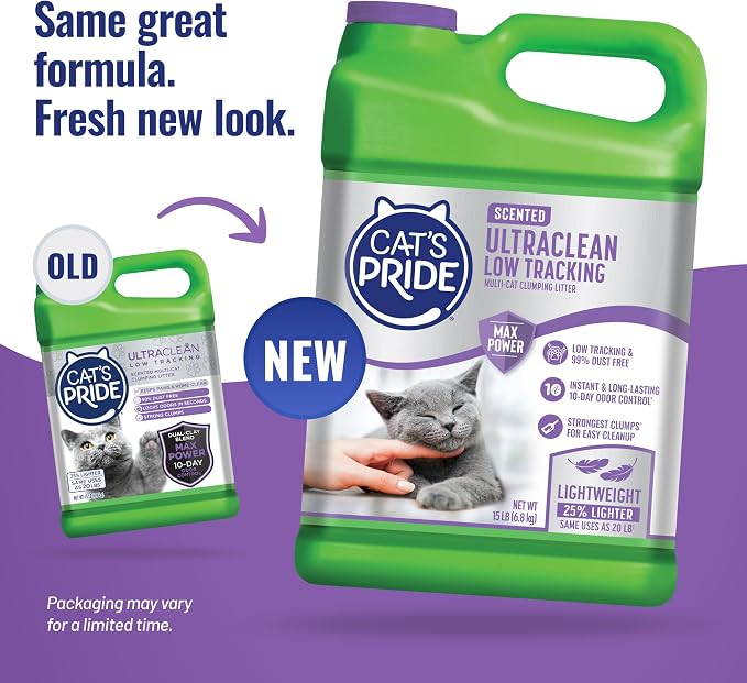 Cat's Pride UltraClean Low Tracking Powerful Clumping Litter Scented 15lb