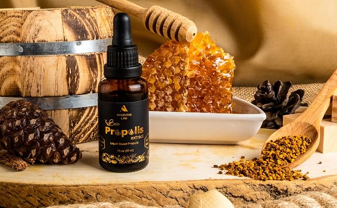Natural Bee Propolis Extract, 30 mL, Advanced Liquid Tincture Immune System Booster and Seasonal Defense, Pure High Potency Herbal Supplement, Non-GMO (Propolis (3) Pack)…