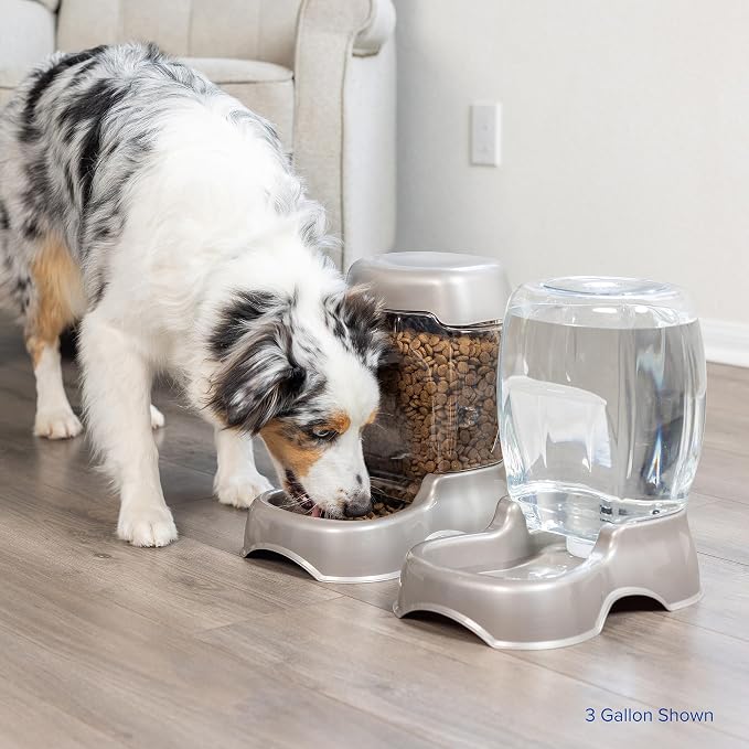 Petmate Pet Cafe Cat and Dog Water Dispenser, 3 GAL, Pearl Tan | USA Made Gravity Waterer with Easy Grab Base for Cats and Dogs