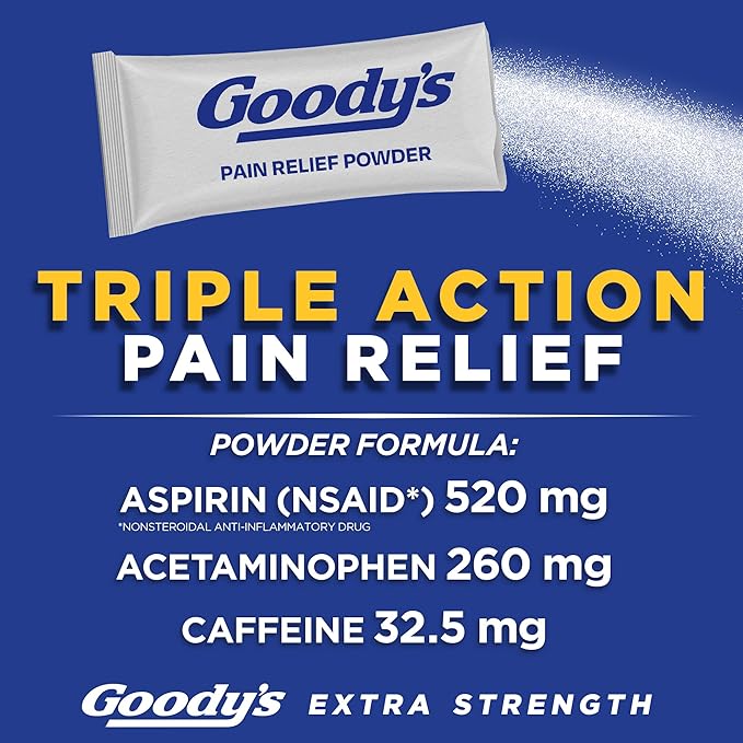 Goody's Pain Relief Powders, Extra Strength Headache Powder, 6 ct (Pack of 1)