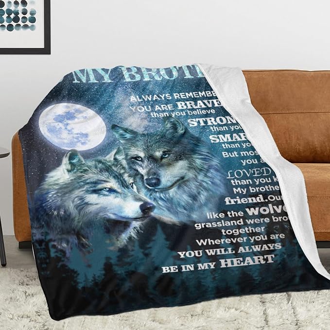 Best Brother Gifts from Sister for Birthday, Big Brother Birthday Gifts for Brother Adult from Sister,Birthday Gifts for Brothers from Sisters, 60"x80"Blanket