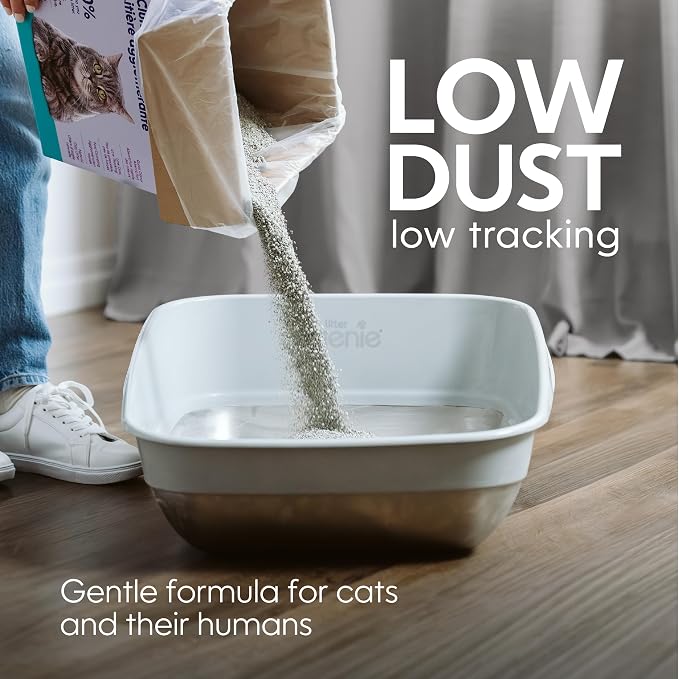 Litter Genie Light Clumping Cat Litter 18.5 lb, Unscented, Low Dust
