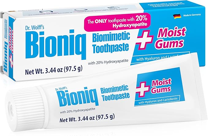 Bioniq Plus Toothpaste with 20% Hydroxyapatite, Fluoride Free Toothpaste, Hydroxyapatite Clinically Tested, Expert Enamel Care with Mint Flavor I 3.44 oz 1 Pack