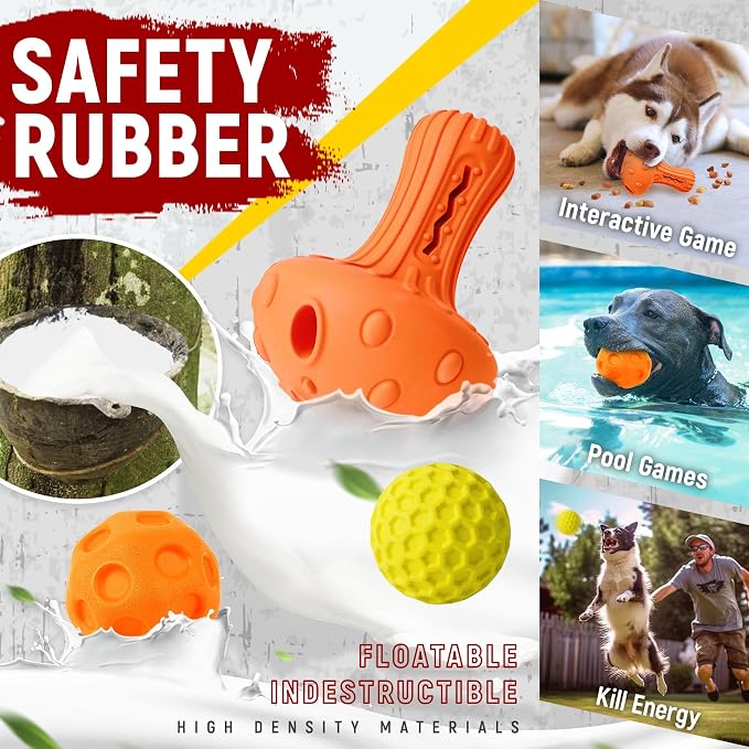 Zeaxuie 12-Pcs Variety Dog Toys for Aggressive Chewers, Medium & Large Dogs