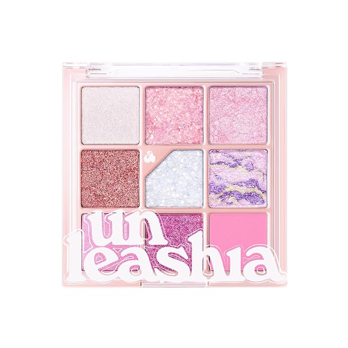 UNLEASHIA Glitterpedia Eye Shadow |Palette|Eye Makeup|Point Makeup Vegan|Cosmetics|Korean Cosmetics|Daily|matte|glitter|shimmer|pearl|daily|party|sparkling… (No.9 All of Pink Glitter)