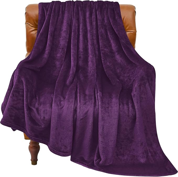 BEDELITE Fleece Blanket Soft Plush Throw for Couch Purple 50"x60" | Ultra Soft Fleece, Plush Microfiber, Lightweight Warmth, All Season Comfort, Fade Resistant, Machine Washable, Couch Sofa Bed