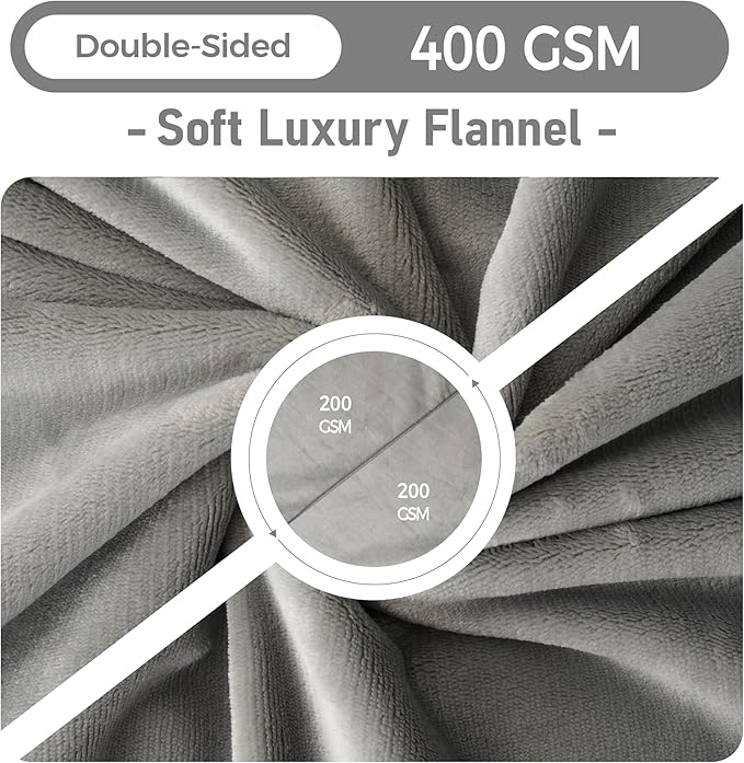 Waterproof Pet Blanket for Small Dogs and Cats | Reversible Flannel Fleece Throw Blanket for Sofa Couch Puppy Leakproof, Washable Furniture Protector 30"x40",Light Grey
