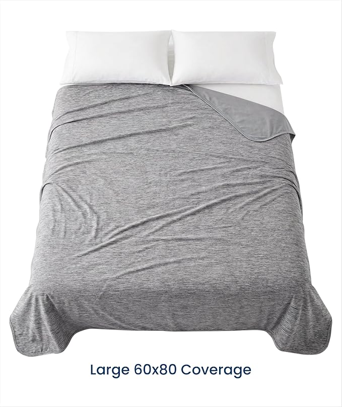 Everlasting Comfort Cooling Blanket for Hot Sleepers - Soft, Lightweight & Breathable Throw Blanket with Easy to Clean Material - Luxury Throws for Hot Flashes & Night Sweats (60"x80")