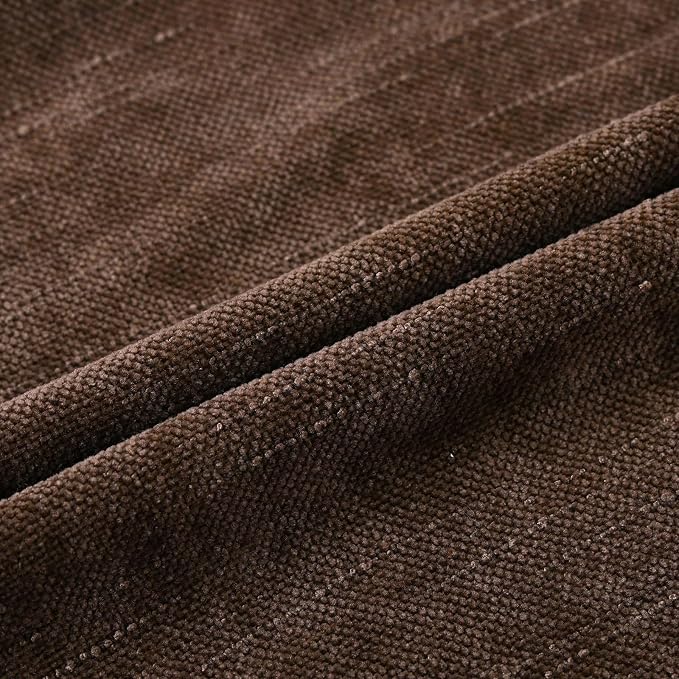 Set of 4 Soft Textured Decorative Throw Pillow Covers 20x20 Inch Cozy Farmhouse Cushion Cover Square Accent Pillow Cases for Bed Couch Sofa Living Room, Dark Brown