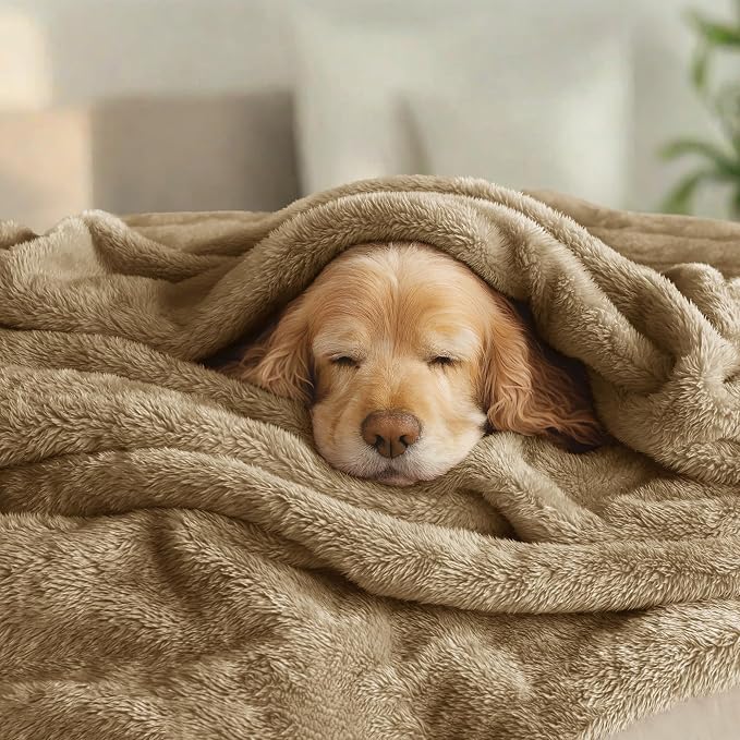Exclusivo Mezcla Fuzzy Plush Fleece Bed Blanket King Size, Brown | 104x90 Inches, Super Soft and Cozy Bed Blanket, Fluffy Decorative Bedding for Livingroom, Bedroom, All Season