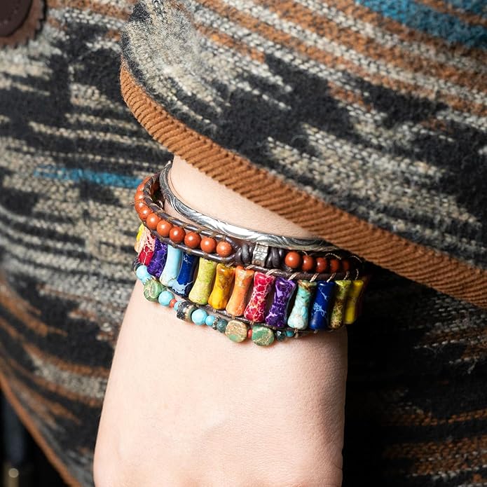 Inspirational Gifts Healing Bracelets for Women，Get Well Soon Encouragement Gifts for Women Friends Sister Mom，Handmade Natural Stone Healing boho Friendship Jewelry for women
