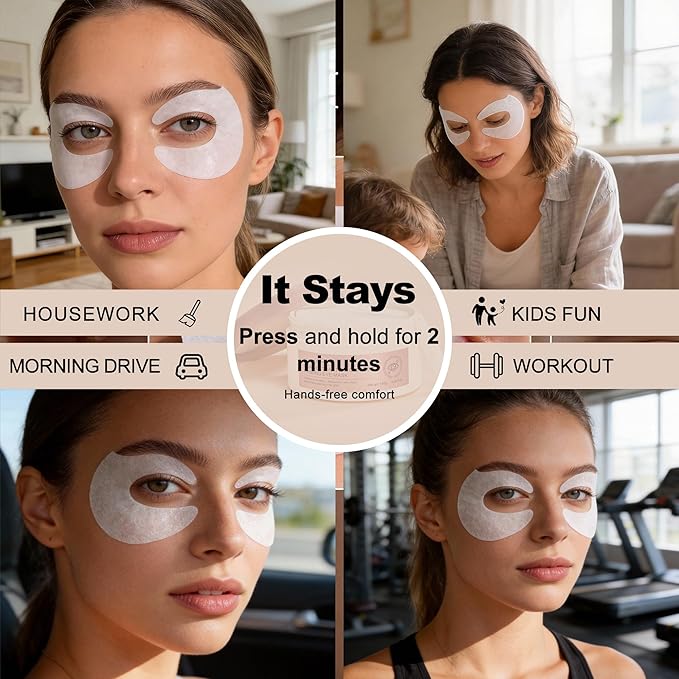 Ycz Under Eye Patches (60 ct) – Caffeine Eye Masks for Puffy Eyes, Dark Circles & Fine Lines, Hydrating Collagen Masks with Niacinamide for Depuffing, Anti-Aging 360° Full Eye Care, Gifts for Women