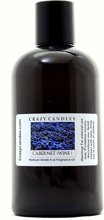 Crazy Candles 8oz Cabernet 8 Fl Oz Bottle (237ml) Premium Grade Scented Fragrance Oil