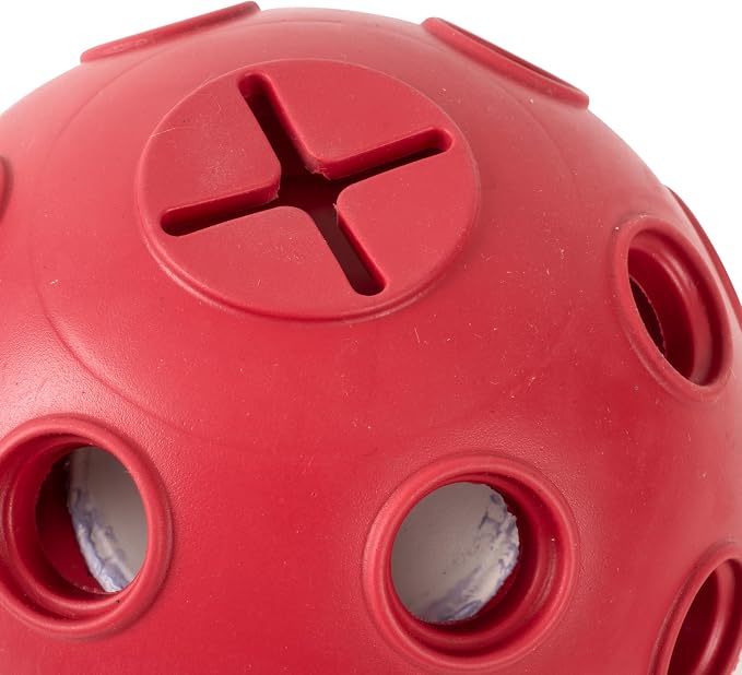 Fuzzl Eco Rubber Magic Shroom Puzzle Enrichment Toy - Red - Long Lasting Dog Treat Toys for Aggressive Chewers Strong Dog Toy for Dogs Durable Puppy Toys