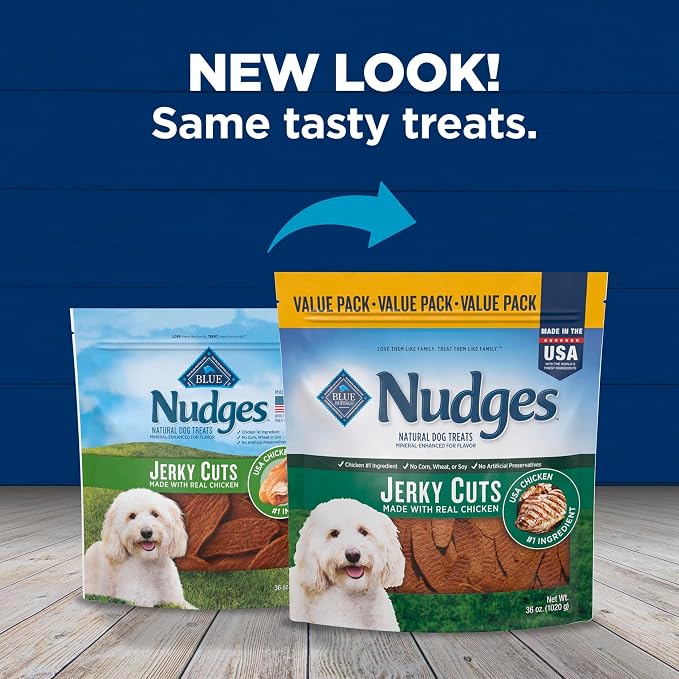 Blue Buffalo Nudges Jerky Cuts Natural Dog Treats Chicken (Pack of 3)