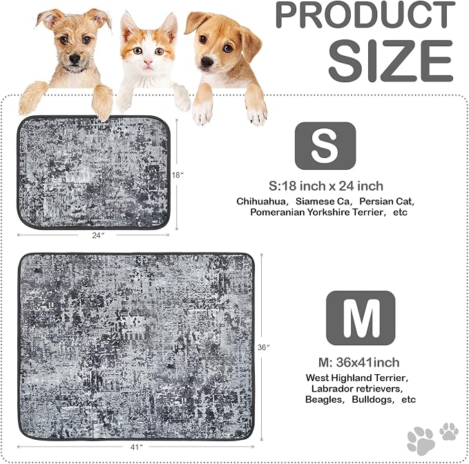 Washable Pee Pads for Dogs, Reusable Puppy Pads 36"x 41" 2 Pack | Leak-Proof, Super Absorbent Potty Training Pads With Non-Slip Backing For Crates, Floor, Playpen, Whelping & Furniture