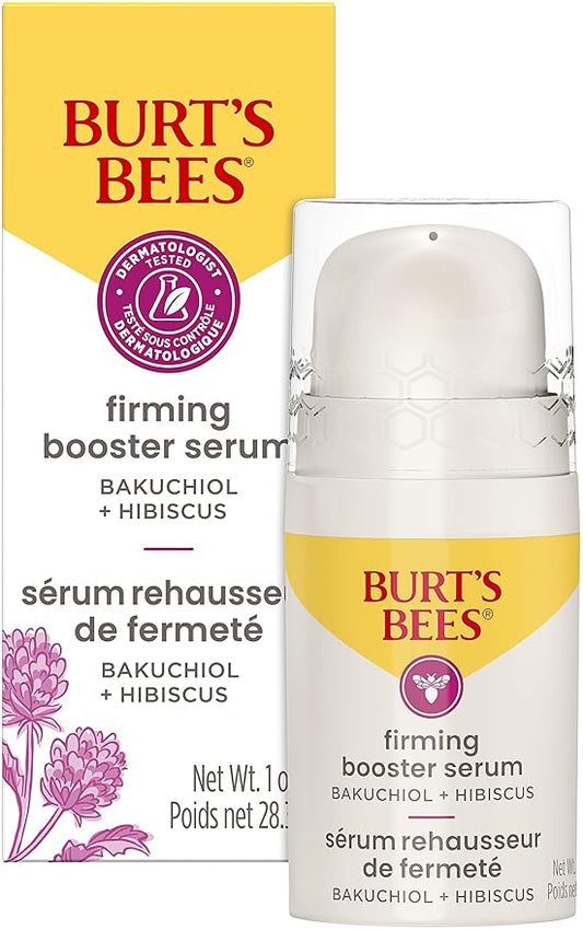 Burt's Bees Firming Collagen Face Serum, Natural Origin Retinol Alternative Improves Skin Texture & Supports Anti-Aging, with Bakuchiol, Lightweight - Firming Booster (1 oz)