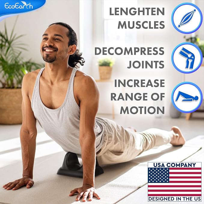 EcoEarth Psoas Release Massage Tool - Black - Deep Tissue Hip Flexor Massager with Anti Slip Base - Myofascial Massage Tool for Lower Back & Psoas Muscles - Trigger Point Massager