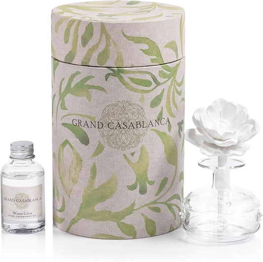 Water Lotus Zodax MINI Grand Casablanca Porcelain Diffuser