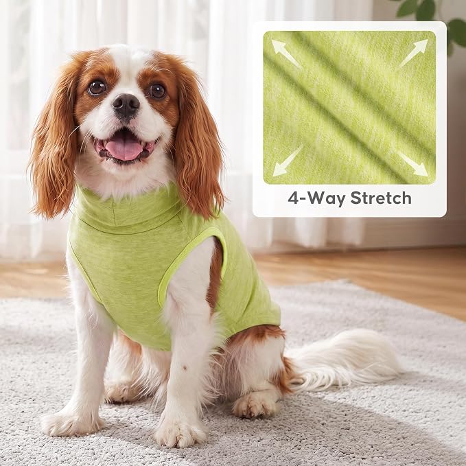 KYEESE 2Pack Dog Sweater for Small Dogs Soft Pet Coats Fleece Sweatshirt | Warm Turtleneck Dog Pullover Clothes, 4-Way Stretch & Lightweight Vest, Doggie Coat in Cold Weather, Daily Wear
