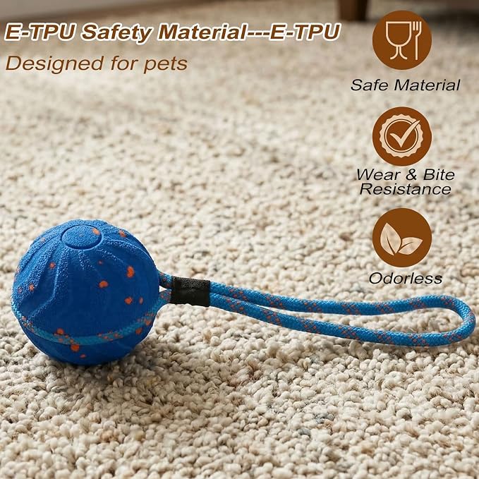 Smart Interactive Dog Toy,Smart Moving Bouncing Dogs Ball with RGB Lights, Automatic Moving, Bouncing, and Rotating,E-TPU Durable & Waterproof,for Small Medium Dogs Keep Them Busy (Type A)